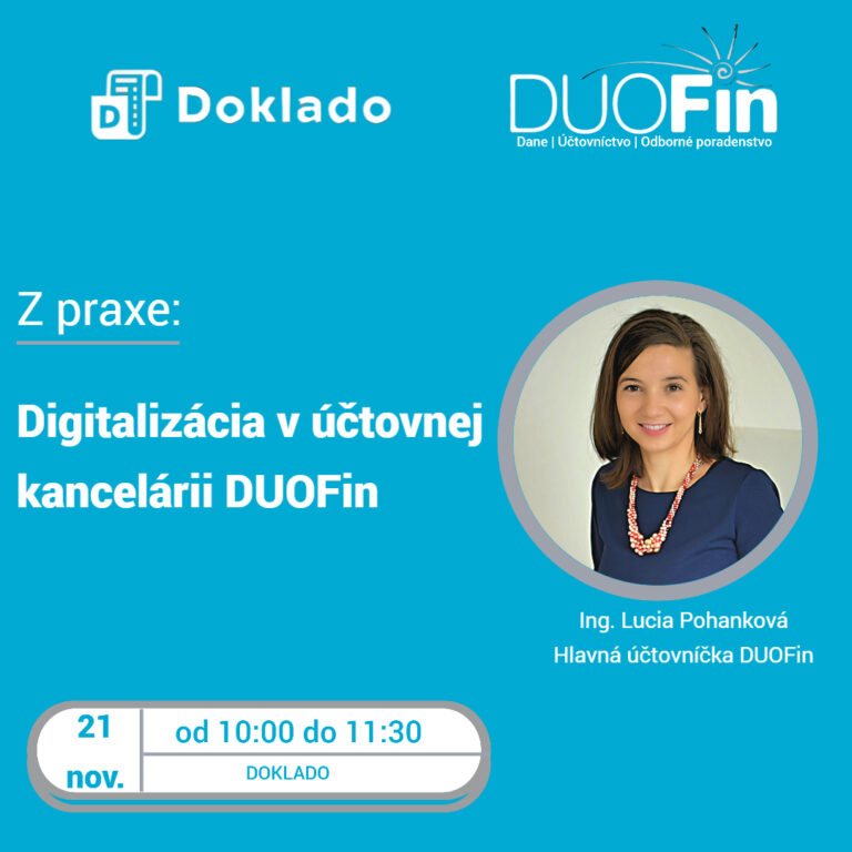 info o webminári k digitalizácii účtovníctva v DUOFin, s.r.o.